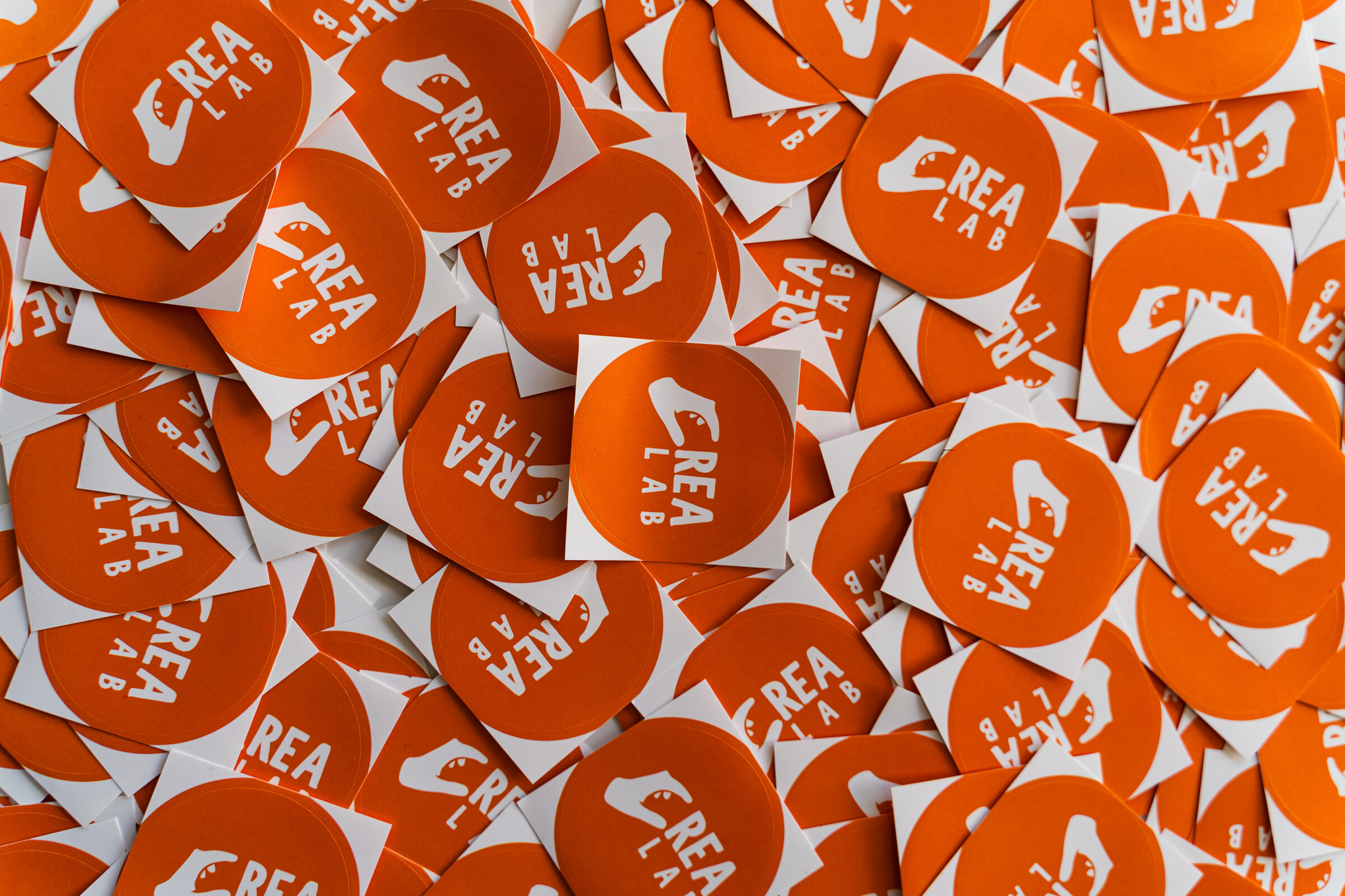 Sticker collection — brand identity applicata