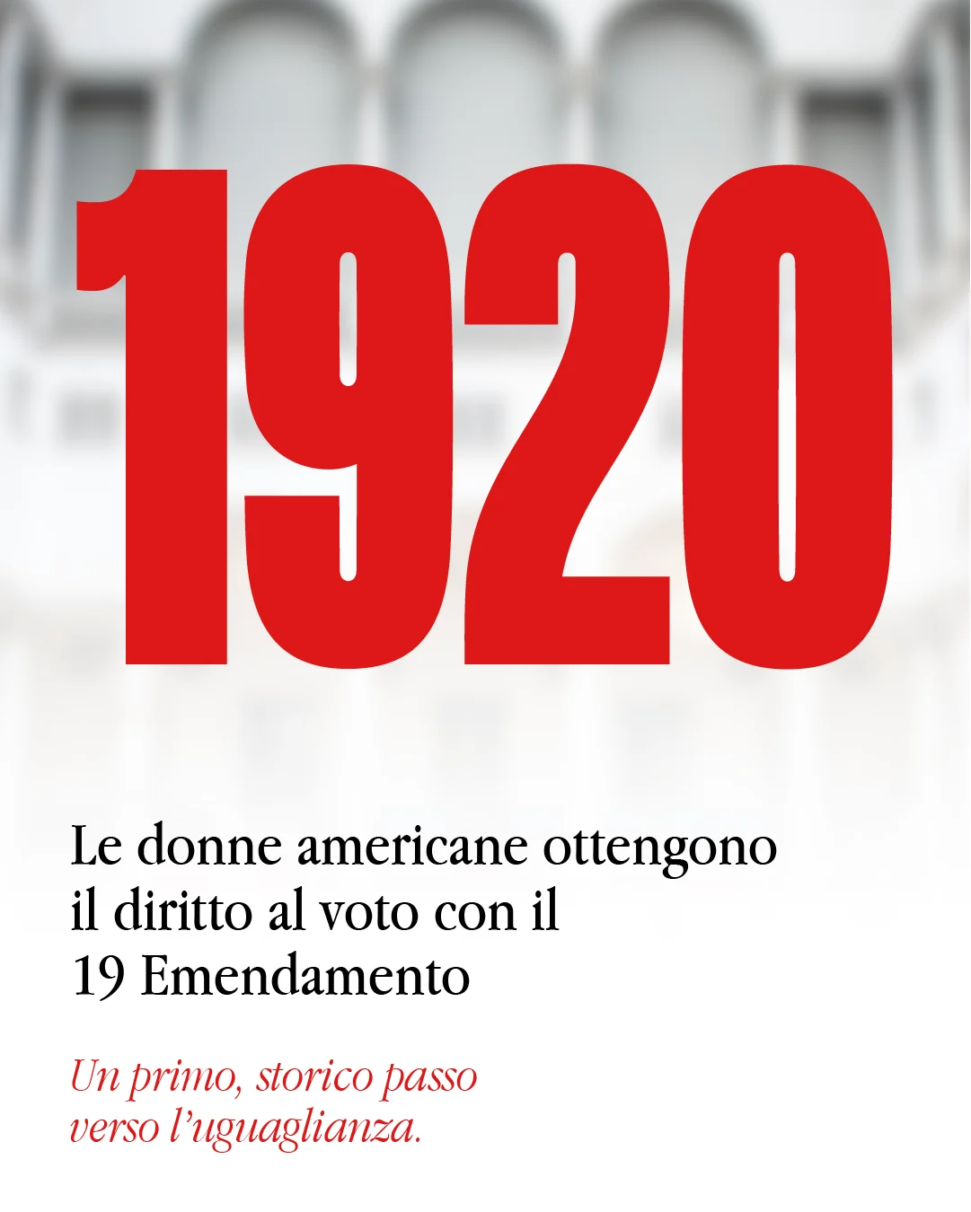 100 donne vestite di rosso — 1920, il diritto al voto