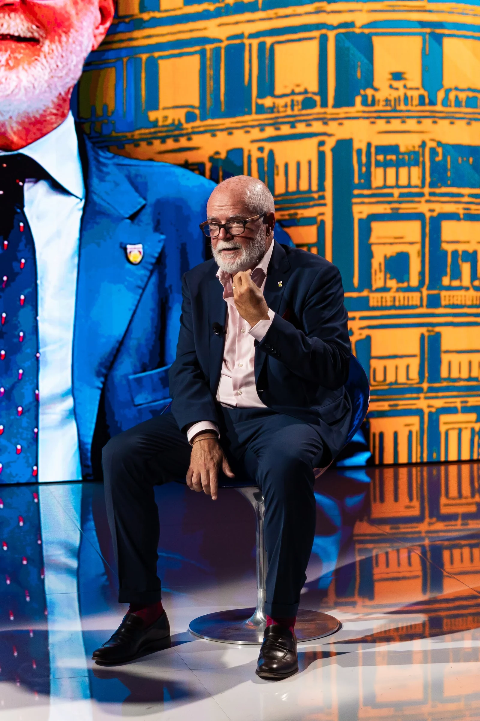 Telenord — Incontri a Palazzo, Antonio Uccelli sul set