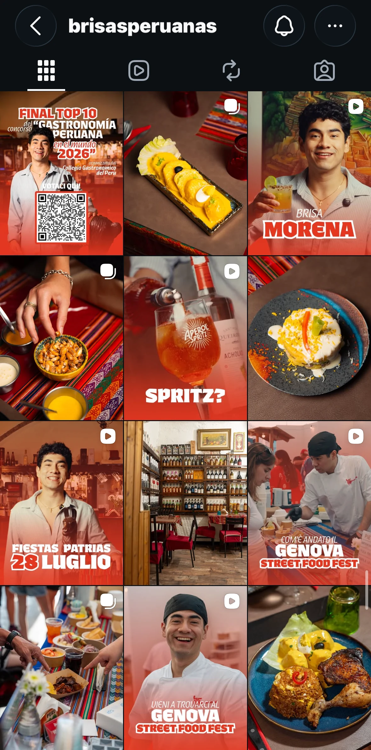 Il feed Instagram di @brisasperuanas