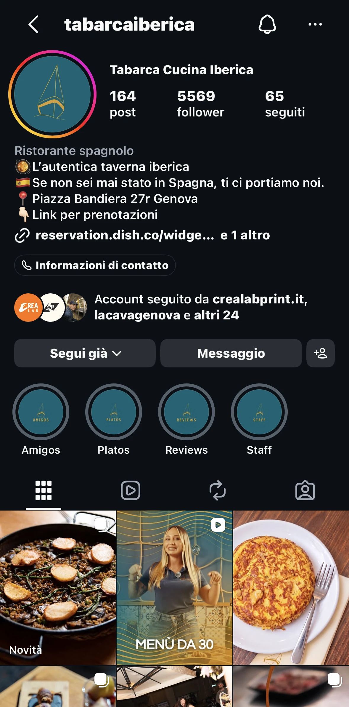Profilo Instagram @tabarcaiberica — 5.569 follower